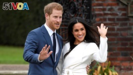 Britain's Prince Harry and Meghan Markle in the Sunken Garden of Kensington Palace, London.