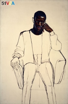 James Hunter Black Draftee by Alice Neel is part of the Met Breuer Unfinished exhibit. (Photo courtesy of The Met Breuer)