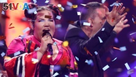 Israel's Netta performs after winning the Grand Final of Eurovision Song Contest 2018 at the Altice Arena hall in Lisbon, Portugal, May 12, 2018.