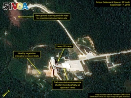 Sohae Satellite Launching Station is seen in Sohae, North Korea, in this satellite image taken September 17, 2016 released by 38 North. 38 North/Handout via Reuters.