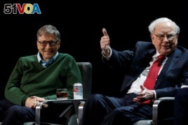Bill Gates and Warren Buffett in New York, Jan. 27, 2017.