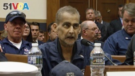 FILE - In this June 11, 2019, file image made from video, retired New York Police Detective and 9/11 responder, Luis Alvarez, speaks during a hearing by the House Judiciary Committee as it considers permanent authorization of the Victim Compensation. Alvarez died in 2019.