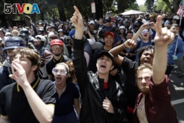 A recent free speech rally at the University of California, Berkeley.