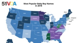 Most Popular Baby Boy Names in 2018