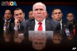 CIA Director John Brennan appears at a House Intelligence Committee hearing on worldwide threats on Capitol Hill in Washington, Thursday, Feb. 25, 2016. 