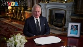 King Charles III delivers a speech to the nation and the Commonwealth from Buckingham Palace, London, Friday September 9, 2022. Yui Mok/Pool via REUTERS
