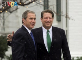 The 2000 election, between George Bush (left) and Al Gore, was the closest race since 1876.