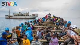 满载非洲难民的联合国船只（资料图）