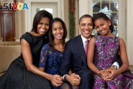 The Obama family in 2011