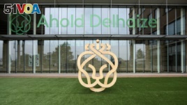 The Ahold Delhaize logo is seen at the company's headquarters in Zaandam, Netherlands August 23, 2018. (REUTERS/Eva Plevier)