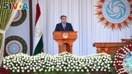 FILE - Tajikistan President Emomali Rahmon has been in power since 1992.