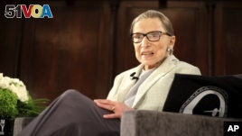 FILE - U.S. Supreme Court Justice Ruth Bader Ginsburg at the New York Academy of Medicine Saturday, Dec. 15, 2018, in New York.
