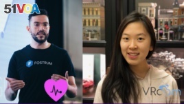 The three winners of the CodeTheCurve hackathon challenge are shown. From left, Joaquin Lopez Herraiz from the X-COV team; Ali Serag, leader of COVIDImpact; and Christy Xie, from team VRoam. (Photos: CodeTheCurve/Facebook)