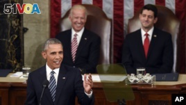 Vice President Joe Biden and House Speaker Paul Ryan listen as President Obama gives his State of the Union address, Jan. 12, 2016. (AP Photo/Susan Walsh)