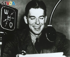 Ronald Reagan as a radio announcer
