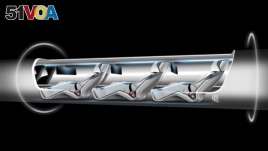 An image released by Tesla Motors, is a sketch of the Hyperloop capsule with passengers onboard.