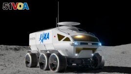This graphic illustration provided by Toyota Motor Corp. shows a vehicle called Lunar Cruiser to explore the lunar surface. (Toyota Motor Corp. via AP)