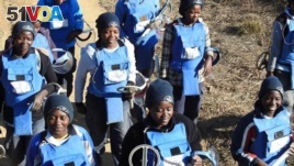 Women deminers in Angola.