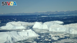 Icebergs at Jakobshavn, one of four glaciers that scientists typically use to model the activity of all Greenland glaciers. The new study finds that this method of modeling is too simplistic to accurately capture how Greenland's ice is truly changing.