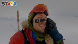 Colin<I>&#</I>160;O'Brady posted this picture of himself on his Instagram account, December 26, 2018, after completing his 54-day trip across Antarctica. 