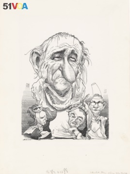 Artist and illustrator David Levine drew President Lyndon Johnson as Shakespeare's despairing King Lear for Time's 1967 Man of the Year cover. (National Portrait Gallery, <I>&#</i>169; David Levine)