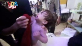 A chemical weapons attack, in what is said to be Douma, Syria in this still image from video obtained by Reuters. (April 8, 2018.)