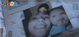 Photos of Sara Tasneem with her children.