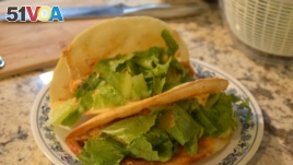 Chicken tacos made by Clint Parry are seen in Auburn Hills, Michigan, U.S., July 30, 2020. Picture taken July 30, 2020. Amanda Parry/Handout via REUTERS