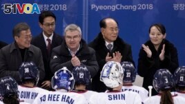 The North Korean women's ice hockey team joined with South Korea and participated in the 2018 winter Olympics in South Korea. (AP Photo/Felipe Dan)