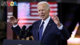 U.S. President Joe Biden speaks about his $2 trillion infrastructure plan during an event to tout the plan at Carpenters Pittsburgh Training Center in Pittsburgh, Pennsylvania, U.S., March 31, 2021. (REUTERS/Jonathan Ernst)