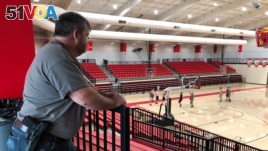 Coach Dale Cresswell is one of a handful of teachers across the state of Arkansas who have begun arming themselves, in Heber Springs, Ark., Dec. 11, 2018 (T.Krug/VOA News)