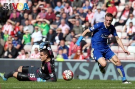 Jamie Vardy's big season helped Leicester City win its first English title.