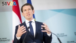 Austrian Chancellor Sebastian Kurz, of the Austrian People's Party, OEVP, addresses the media during a news conference in Vienna, Austria, May 20, 2019. (AP Photo/Michael Gruber) 