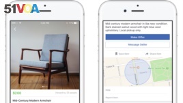 Facebook's Marketplace app allows users to buy or sell goods with other Facebook members. (Facebook)
