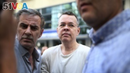 Andrew Brunson, an evangelical pastor from Black Mountain, North Carolina, arrives at his house in Izmir, Turkey. (July 25, 2018)