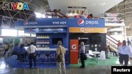 At the annual Havana International Fair, Cuba's first trade fair since ties were reestablished with the United States The U.S. pavilion includes an exhibit for Pepsi Cola, Nov. 2, 2015. The island nation is seeking more foreign investment. 