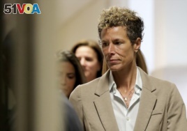 Andrea Constand arrives at the sentencing hearing for the sexual assault trial of Bill Cosby in Norristown, Pennsylvania, September 24, 2018.