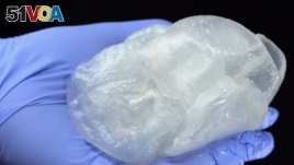Shown is the 3D printed heart model created by researchers in Carnegie Mellon University's College of Engineering. (Carnegie Mellon/ACS Publications via YouTube) 