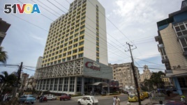 The Hotel Capri in Havana, Cuba, is photographed Tuesday, Sept. 12, 2017. New details about a string of mysterious “health attacks” on U.S. diplomats in Cuba indicate the incidents were narrowly confined within specific rooms or parts of rooms. Aside from their homes, officials said Americans were attacked in at least one hotel, the recently renovated Hotel Capri.