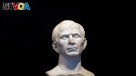 FILE - A life-size bust of Julius Caesar is seen at new buildings of the Department of the underwater and submarine archaeological (DRASSM) in Marseille, January 22, 2009. (REUTERS/Jean-Paul Pelissier)