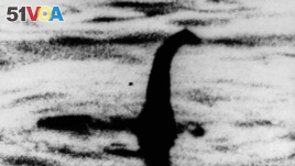 FILE -An undated photo shows a shadowy shape that some people say is the Loch Ness monster in Scotland.