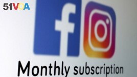 FILE - The logos of Facebook and Instagram and the words Monthly subscription are seen in this picture illustration taken January 19, 2023. (REUTERS/Dado Ruvic/Illustration)