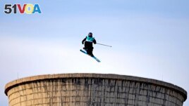 Finn Bilous (NZL) in the Men's Freestyle skiing Big Air Qualifying during the Beijing 2022 Olympic Winter Games at Big Air Shougang. Mandatory Credit: Peter Casey-USA TODAY Sports