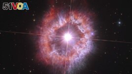 FILE - At the center of this 2021 Hubble image, processed by Judy Schmidt, sits AG Carinae, a supergiant star located about 20,000 light-years away in the southern constellation Carina. (Credit: NASA, ESA, STScI)