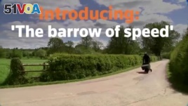 Motorized Wheelbarrow Aims to Set World Speed Record
