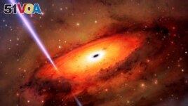 An artist's impression shows an immensely energetic explosion called a gamma ray burst. (International Gemini Observatory/NOIRLab/NSF/AURA/M. Garlick/M. Zamani/Handout via REUTERS)
