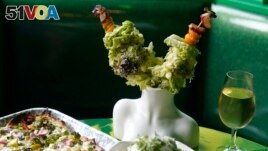 The Goddess dish, top, is shown at Shuggie's Trash Pie restaurant in San Francisco, Wednesday, June 14, 2023. (AP Photo/Jeff Chiu)