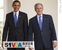President-elect Obama visited President Bush at the White House on Monday
