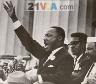 Martin Luther King Jr. gives his famous ''I Have a Dream'' speech in Washington