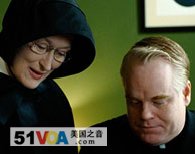 Meryl Streep and Philip Seymour Hoffman in 